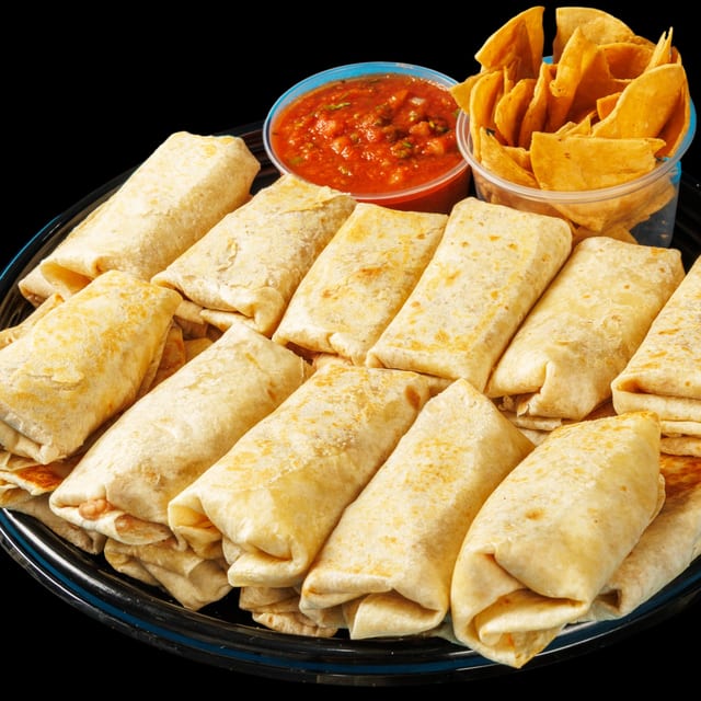 24 Mini Bean & Cheese Burrito Party Tray.