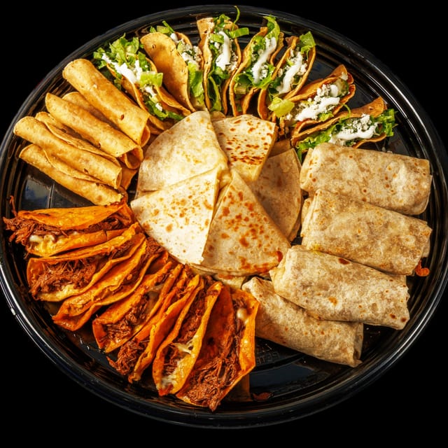 The 35 Piece Taco Bar Catering Party Sampler.