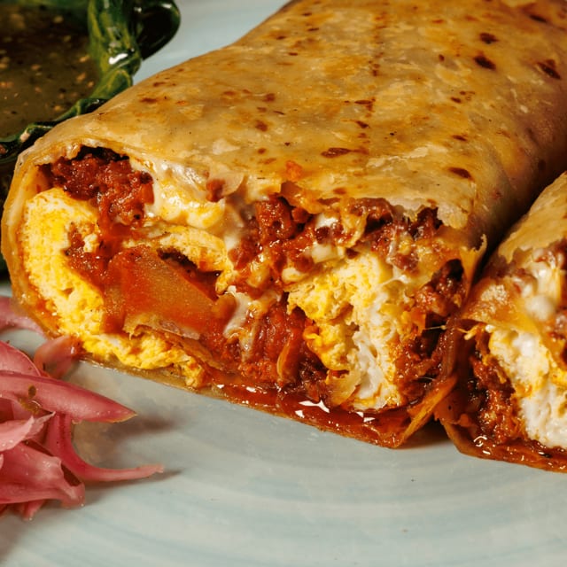 Chorizo Breakfast Burrito.