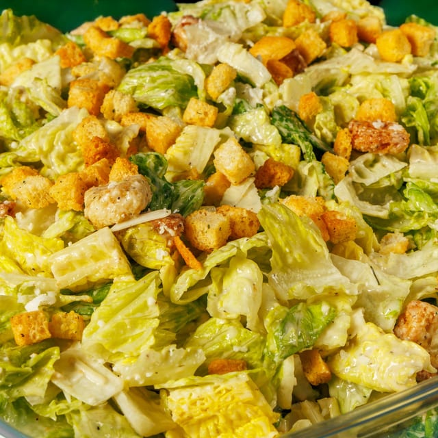 Traditional Caesar Salad Bowl.