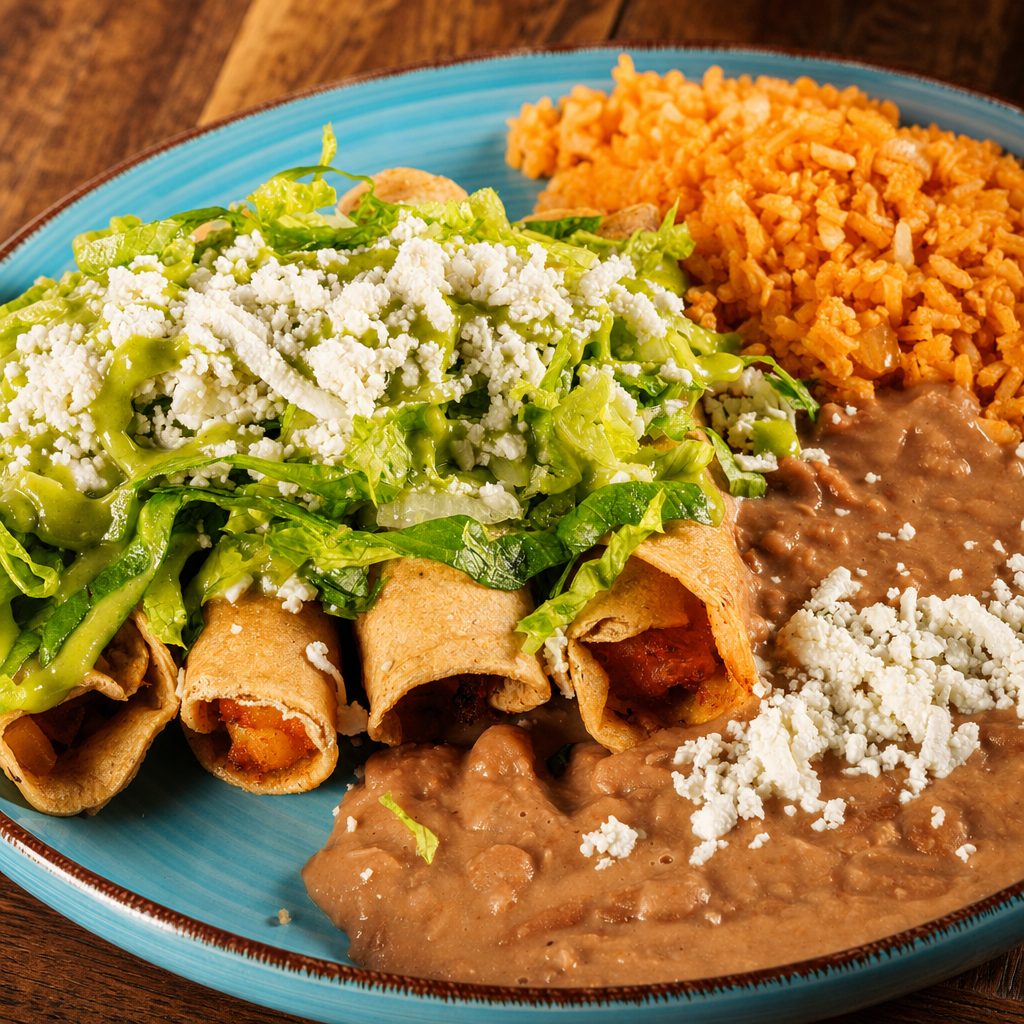 Chicken Taquitos Plate.