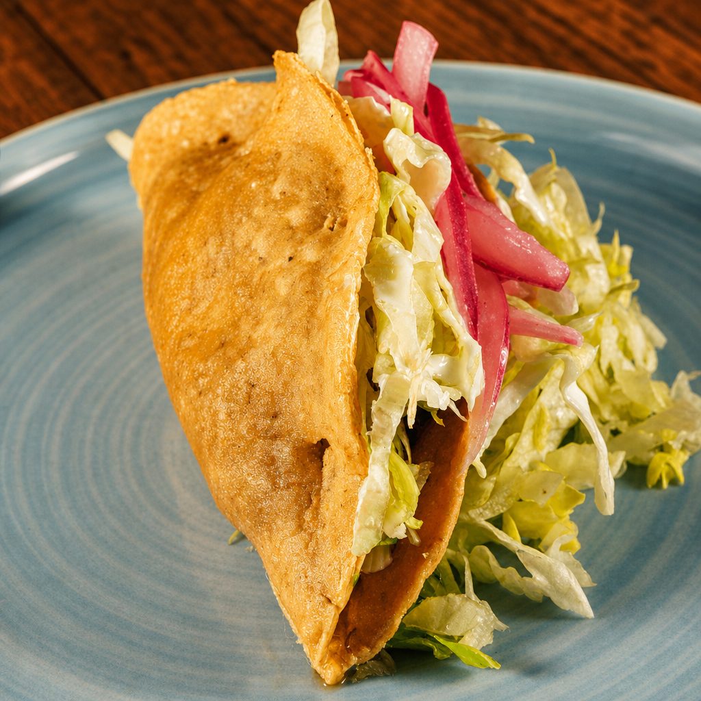 Hard Shell (Crispy) Shredded Beef Taco.
