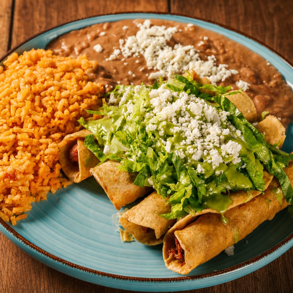 Potato Taquitos Plate.